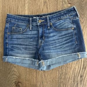 Mossimo Mid Rise Denim Blue Jean Shorts Size 4 Women’s